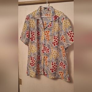 Vintage Donnkenny Floral Blouse SZ 3X 100% Polyester Vacation Casual